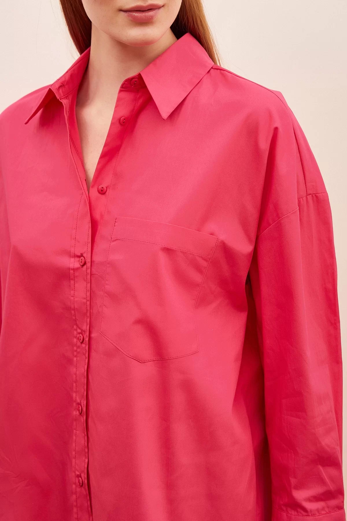 Classic Poplin shirt - Hot Pink