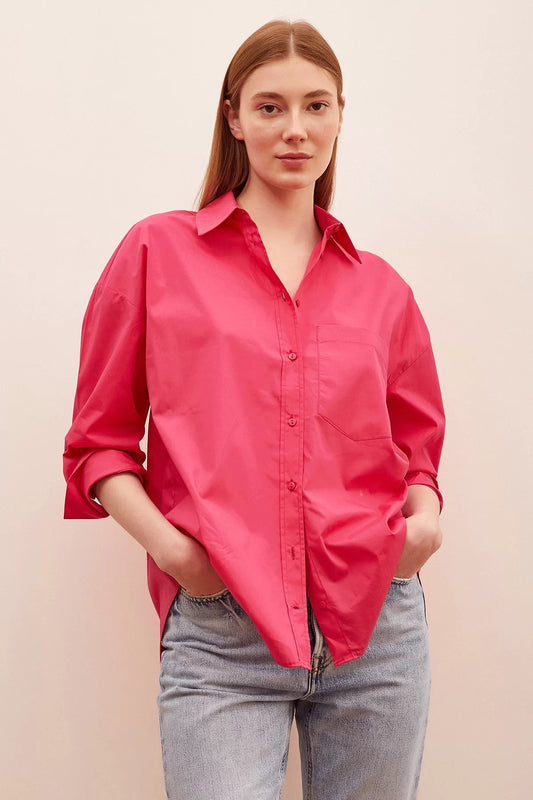 Classic Poplin shirt - Hot Pink