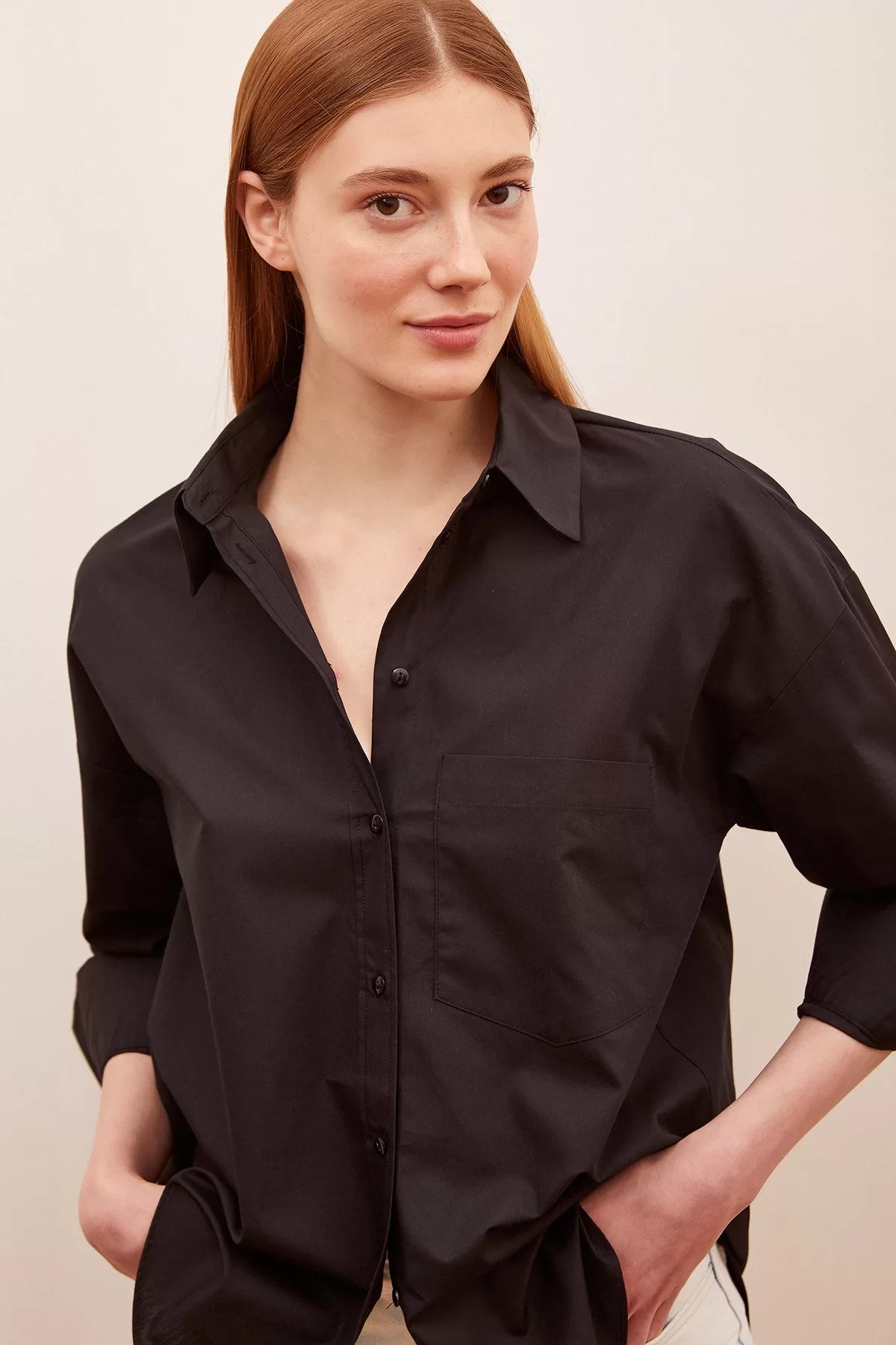 Classic Poplin shirt - Black