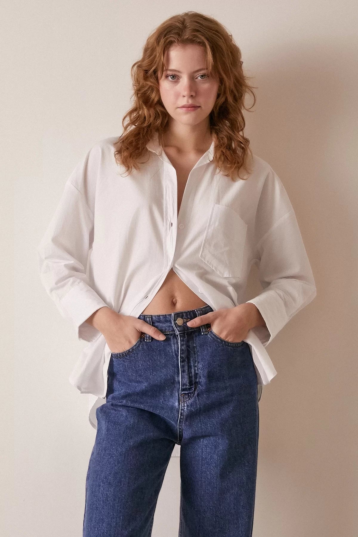 Classic Poplin shirt - White